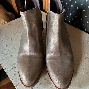 Garnet Hill Silver Ankle Booties